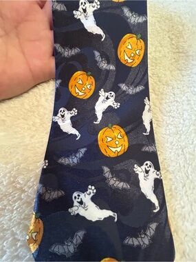 🎁3 for $30 - Halloween Ghost & Pumpkin Necktie
